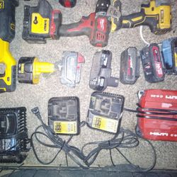 Milwaukee And DeWalt Cordless Tools