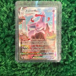 Pokemon TCG Fusion Strike Espeon Vmax Alt Art Secret Rare Holo Card 270/264