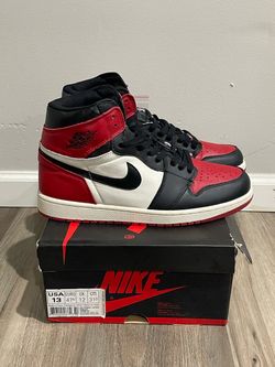 Air Jordan 1 Bred Toe Size 12 New