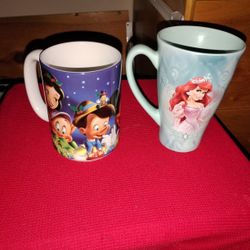 Vintage Disney Hot Chocolate Mugs New Condition Adult Owned 