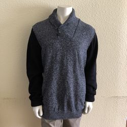 Sean John Men’s 3XL Gray/Black Shawl Neck Sweater