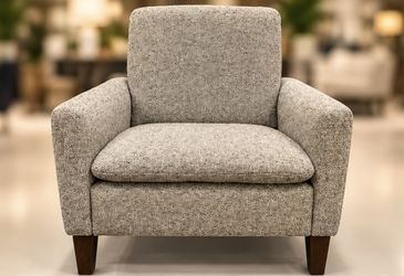 Brooks Brothers Modern Upholstered Accent Chair – Gray – 29” x 30” x 34” NEW