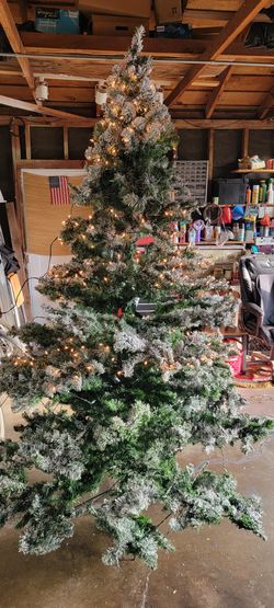 Artificial Christmas Tree With Lights. 5'6" 3 Part