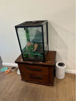 Crested gecko reptile cage and stand for sale