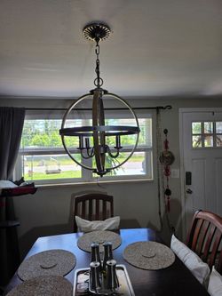 BARRERA 4 LED LIGHT UNIQUE STATEMENT GLOBE CHANDELIER
