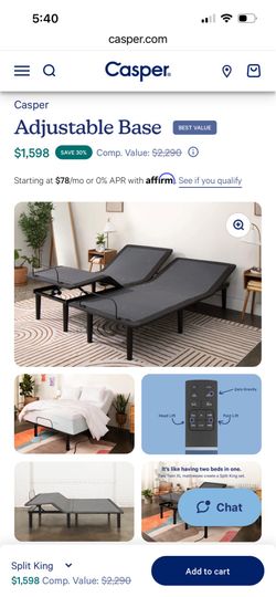 Casper Adjustable Base - Split King