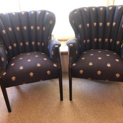 Vintage wing back chairs