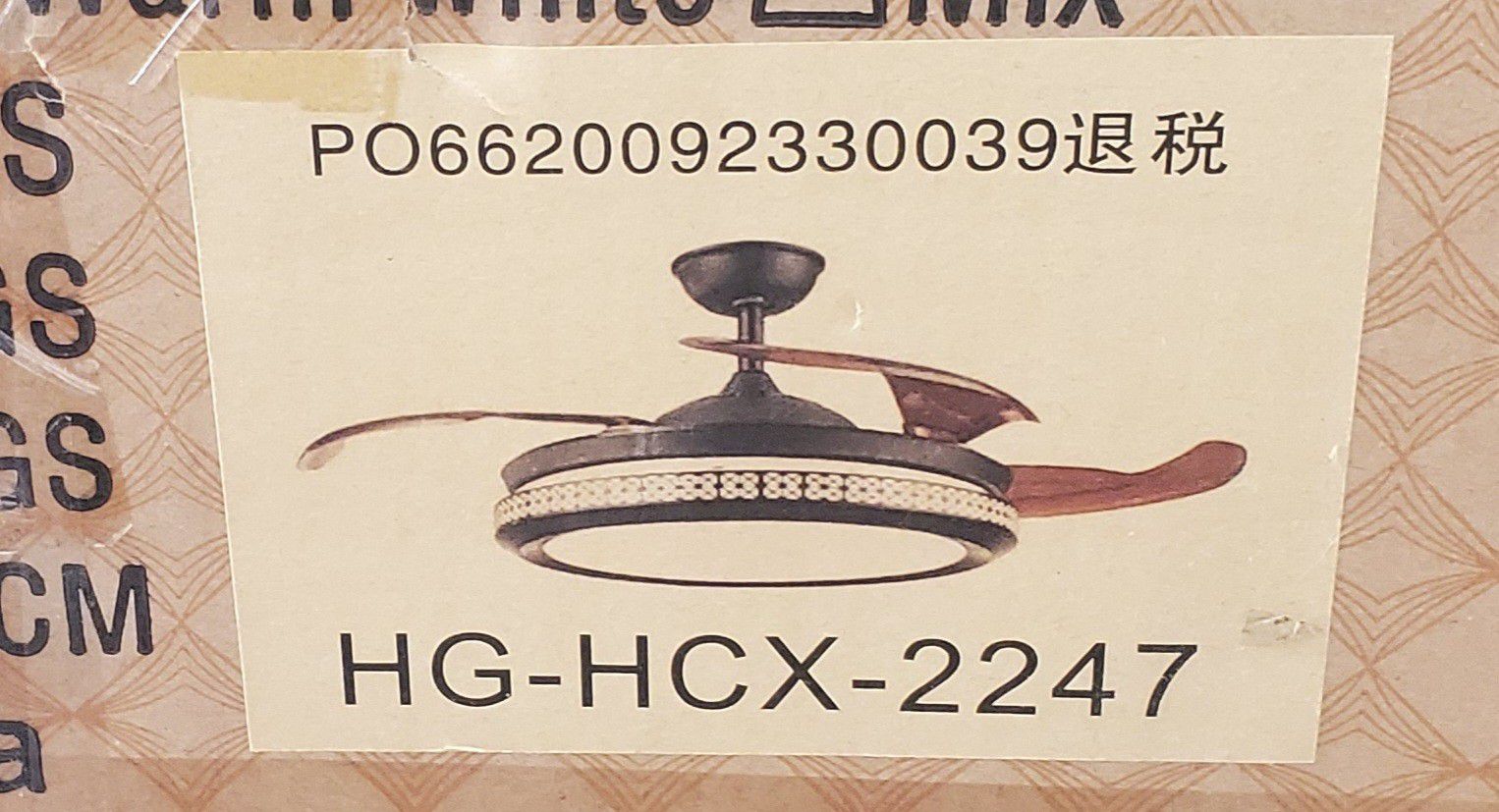 $70 Brand New 42" Round Ceiling Fan Light Chandelier Lamp Retractable Blades With Remote (See Pics)