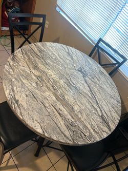 Round table and chairs