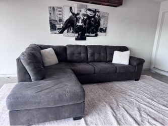 Gray sectional sofa couch sala