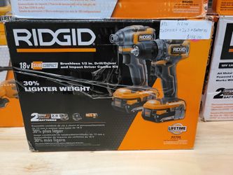 New Ridgid 2x Drill Combo Kit