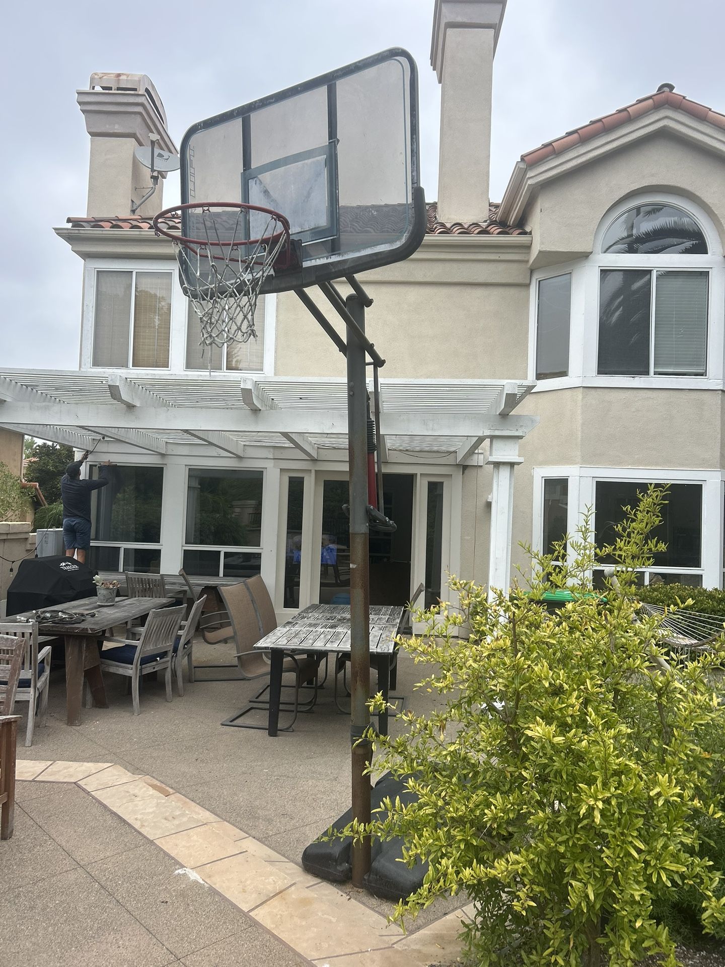 Free Hose , Boogie Board, And Basketball Hoop Stand