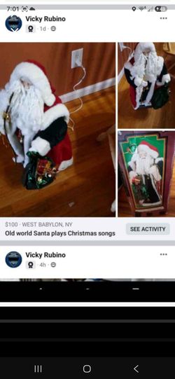 Old World Musical Santa electric