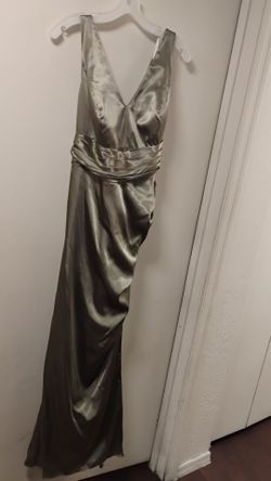 Sage green bridal dress