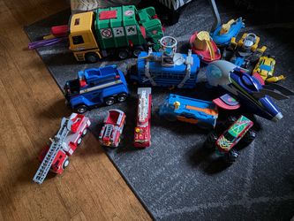 Boys toys- Firetrucks, garbage truck, pj masks,paw patrol,monster truck, bumble bee transformer etc