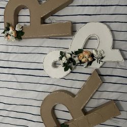 I sell three letters decorated with lights