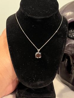 14k 1.80ct Natural Black Diamond With Platinum Chain (Highland Park 90042)