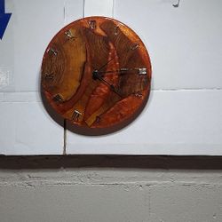 Epoxy Resin Wood Clock Hand Made Echo A Mano 