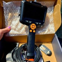 1080P HD Borescope Tools with 8 Adjustable LED Lights, 4.3" Endoscope with 16.4ft Semi-Rigid Snake Camera, IP67 Waterproof 