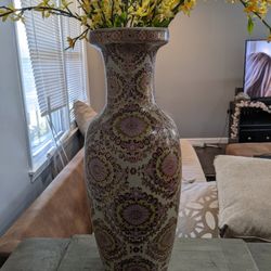 Antique Vase With Flowers