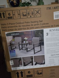 Sunvilla Helio 3-Piece Outdoor Patio Seating Set