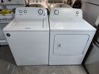Amana Washer and gas dryer working 3 Month Warranty we Deliver