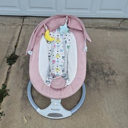 KIDSVIEW
Pink Electric Baby Swing for Infants to Toddlers