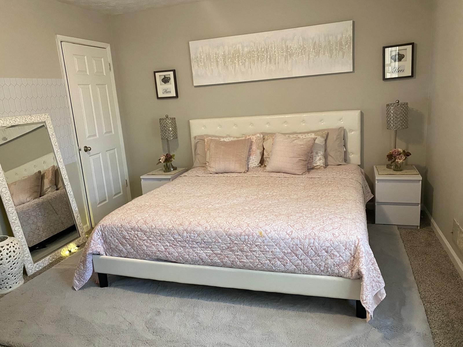 Dresser king bed 2 night stand End mirror 500