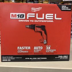 Milwaukee New Drywall Screwgun 18M Fuel