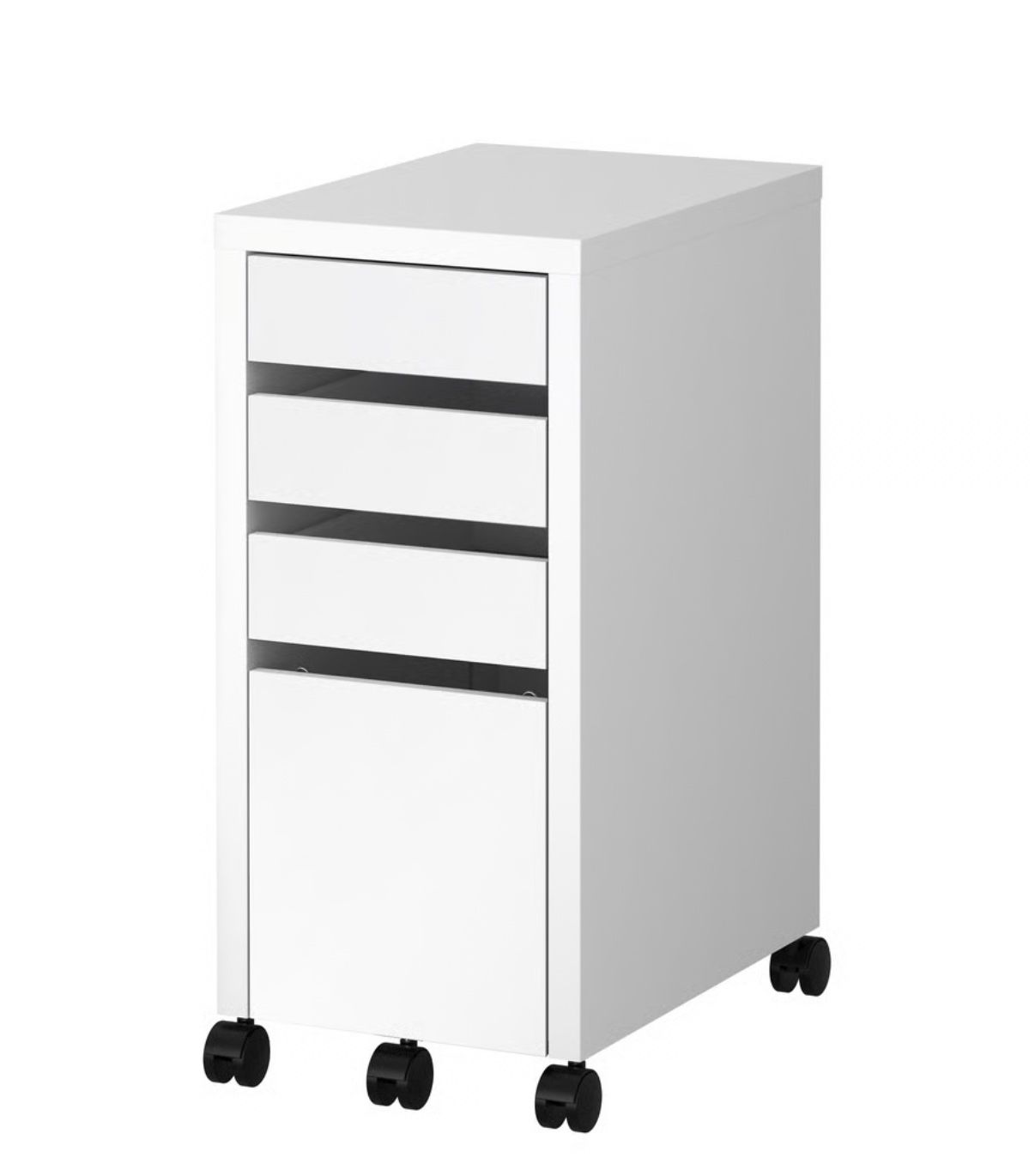 (2) White Micke Desk Drawer IKEA, Perfect Condition, No Wheels