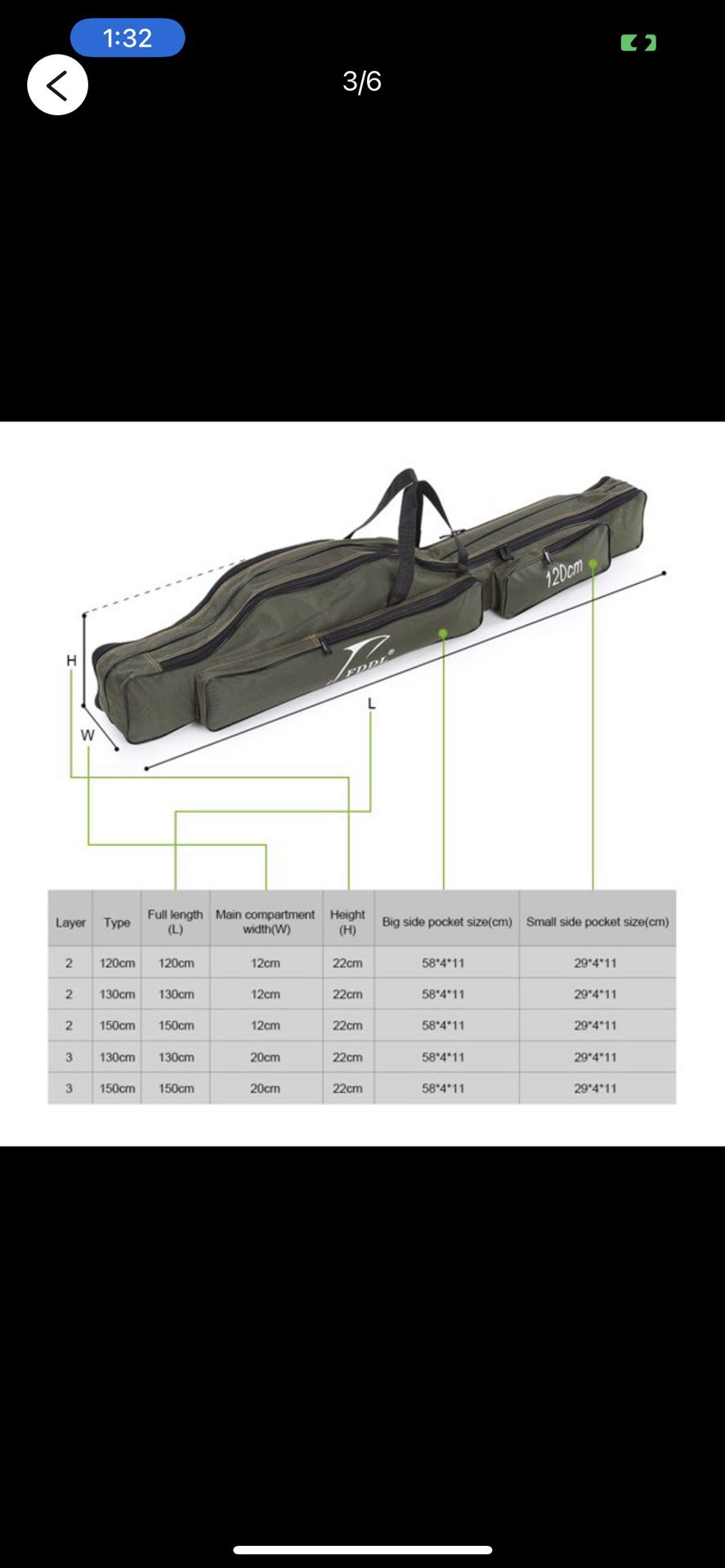 120cm | BAG ONLY, SOLO BOLSA]Fishing Rod Bag Holder Fishing Rod Carrier  Fishing Pole Travel