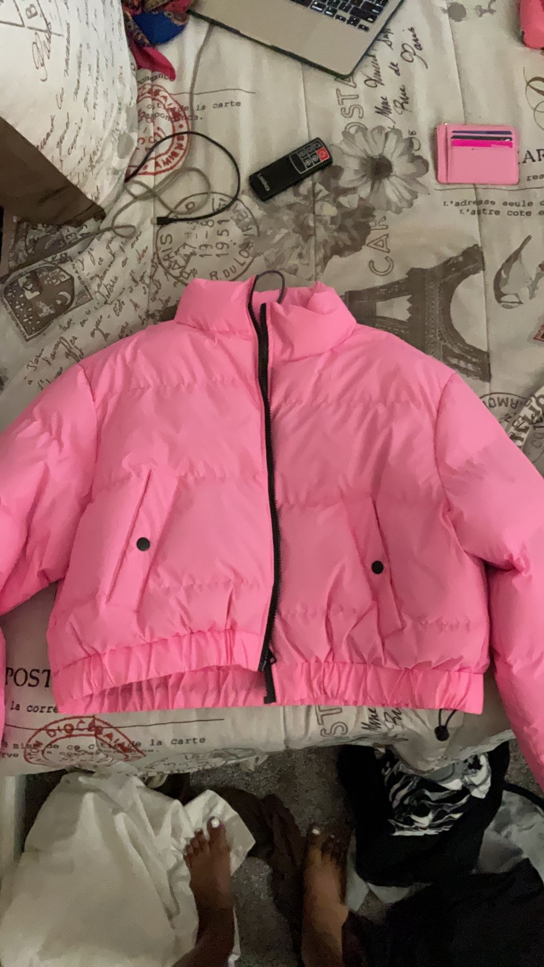 PLT Neon Pink Cropped Jacket