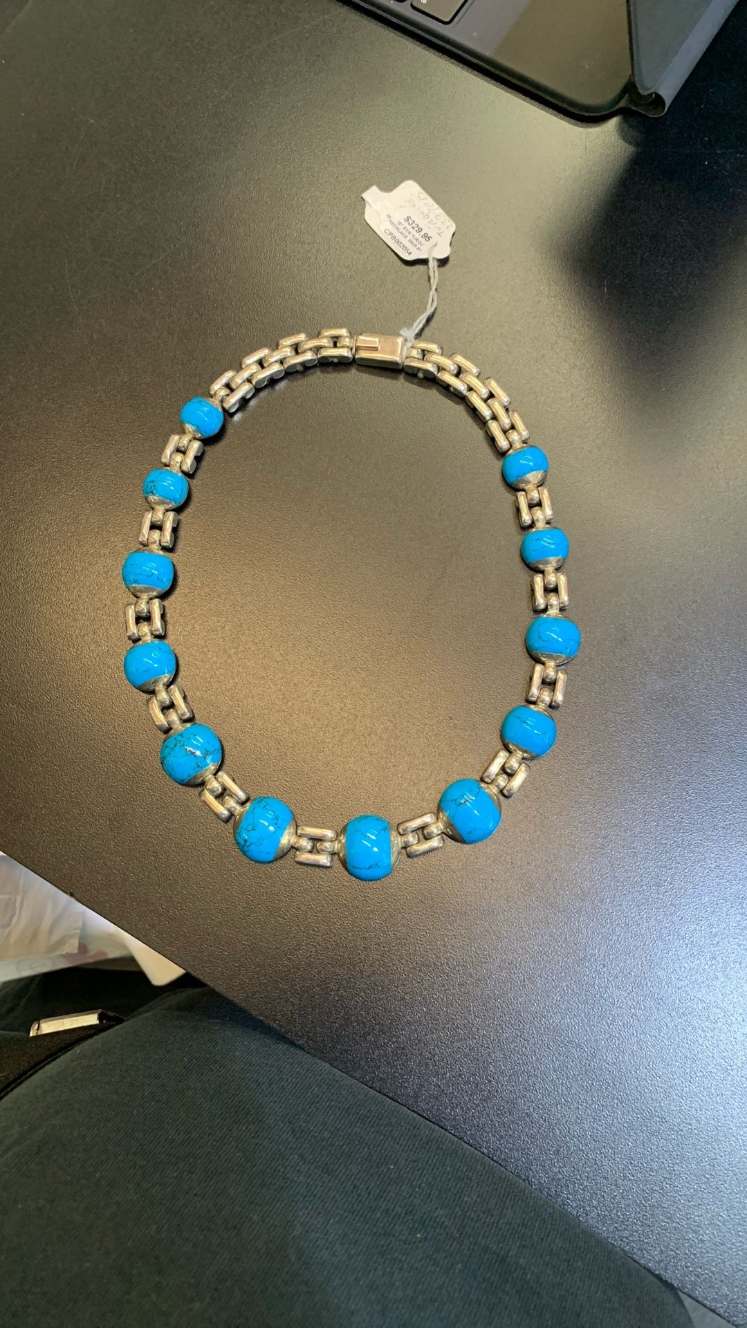 Gorgeous, Heavy Silver/Turquoise Necklace, Over 4 OZT!