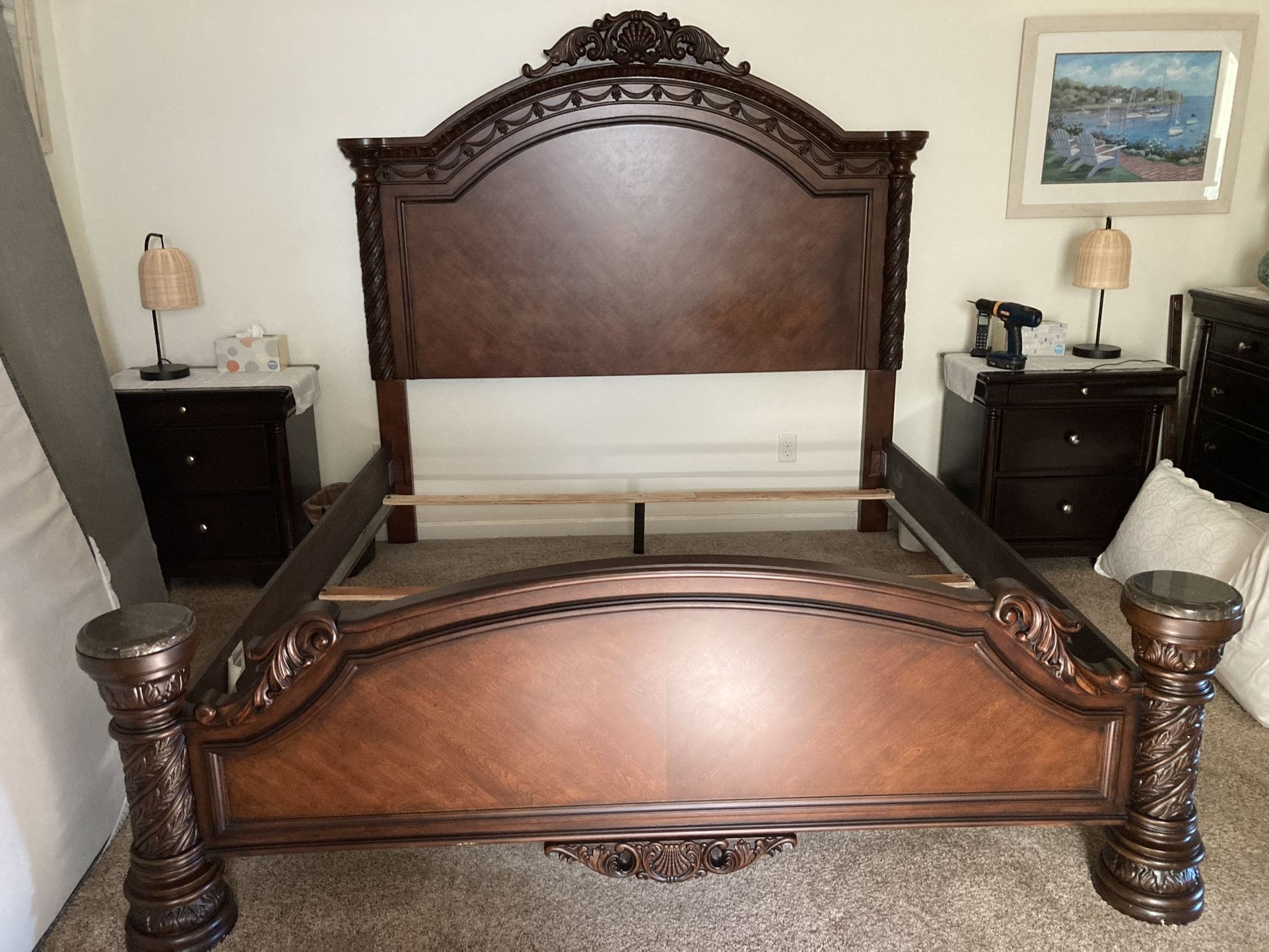 King Size Bed Frame, Beautiful Wood