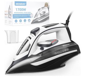 Steam Iron 1700W – Rapid Heating, Ceramic Soleplate, Auto-Off Safety - New