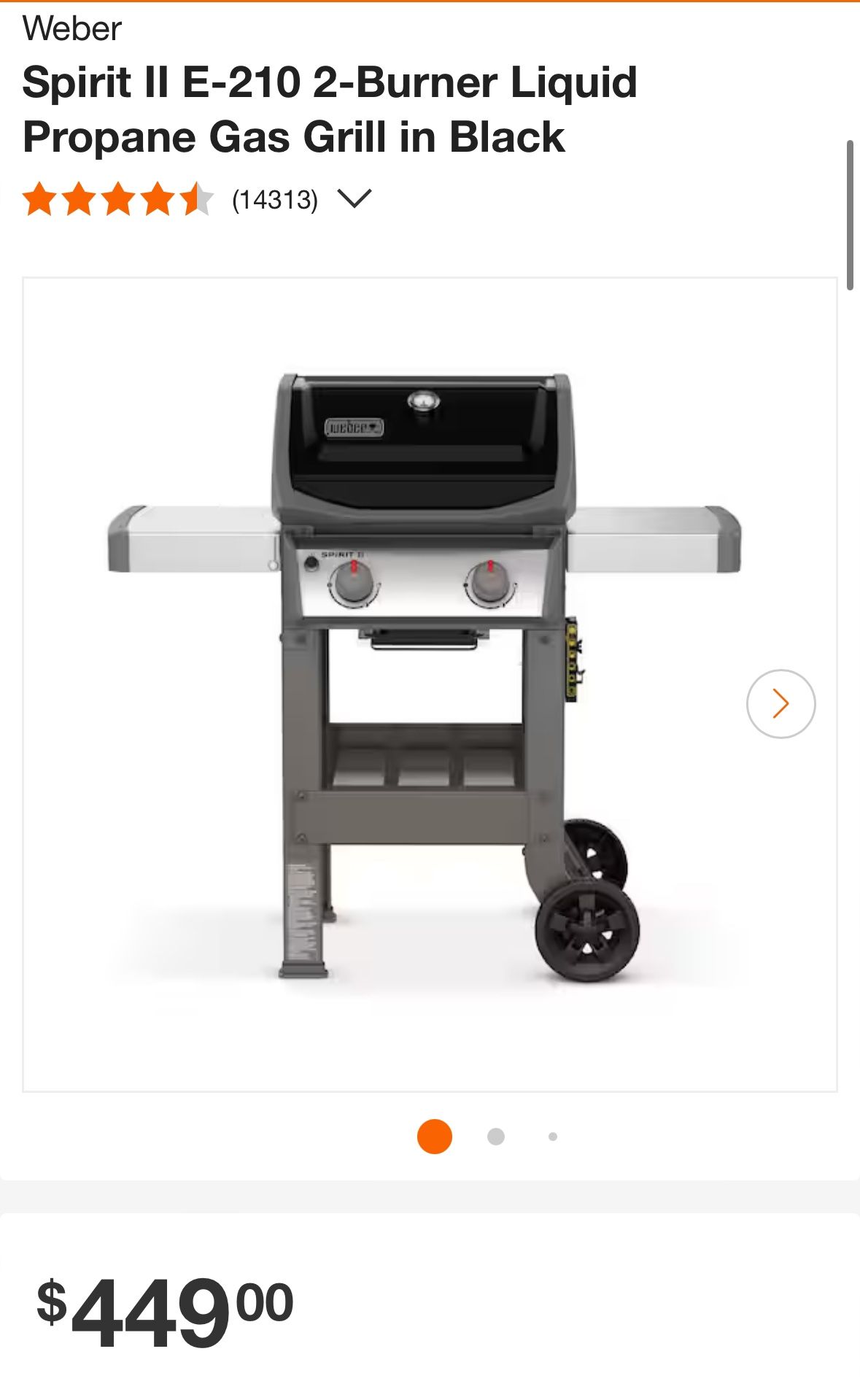 er Spirit II E210 2Burner Liquid Propane Grill for Sale in Virginia Beach, VA OfferUp