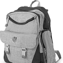 NEW! Diaper Bag Backpack - Large Capacity by Malencutie, Insulated pockets, Wipes pocket, GREY/BLACK