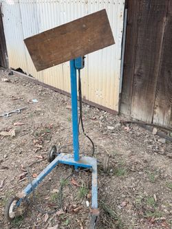Rolling Work Stand with Wood Top