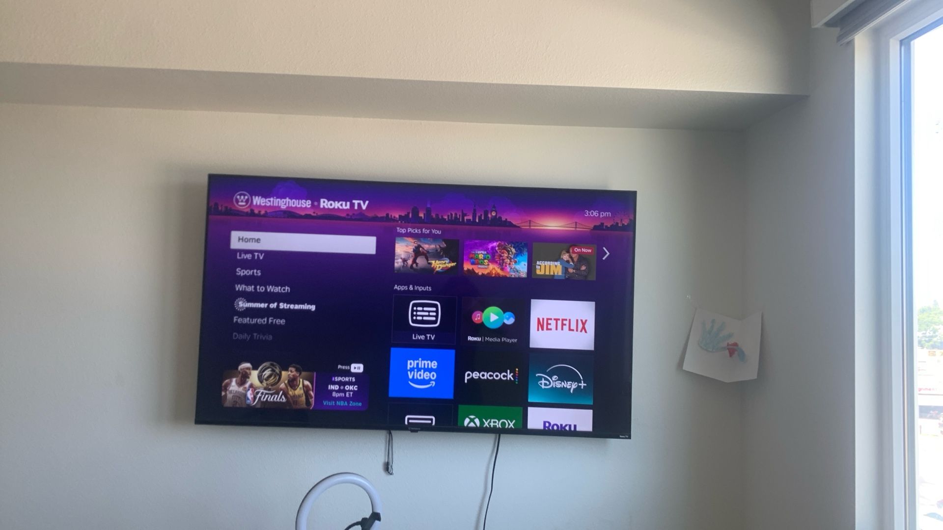 Two TVs 60” And 58”