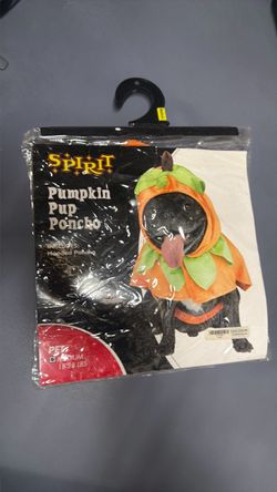 Spirit Pumpkin Pup Poncho Dog Costume Medium
