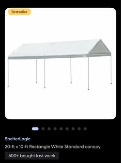 ShelterLogic 20x10 ft White Canopy