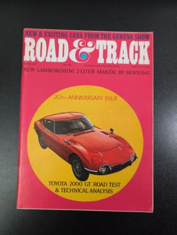 Road & Track June 1967 Vintage Magazine Toyota 2000 GT Road Test