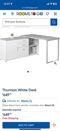 Thurman White Desk