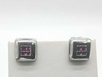 Pink Tourmaline 18k White Gold 13 Grams Earrings Mk0625cromia