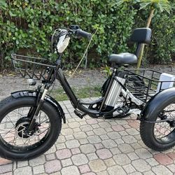 NEW JINDONGHAO ELECTRIC 48v 750w TRICYCLE 20x4.0 FAT TIRE  7 SPEED FOLDING DUALDISCBRAKES  FIRMPRICE