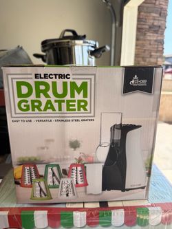Eco+Chef Electric Drum Grater & Multi-Slicer Salad Maker - Brand New