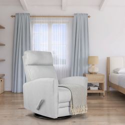 Gray nursery swivel glider rocker recliner chair - NEW
