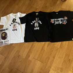 Bape/awful lot of cough syrup T Shirts Men