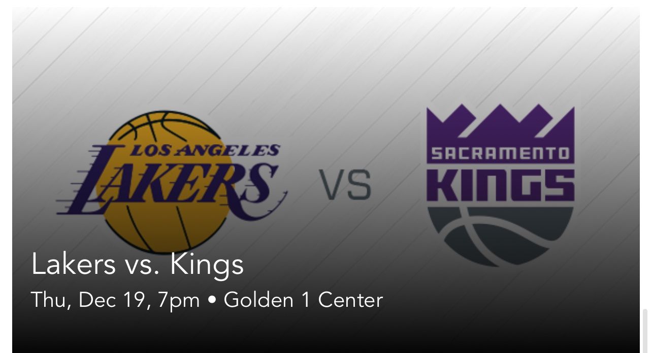 Kings vs Lakers (12/19) 3 total