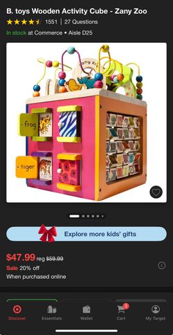 Wooden Activity Cube